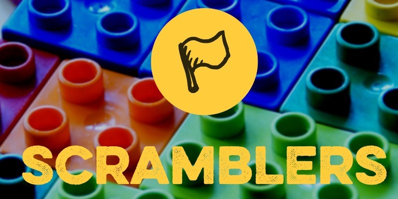 scramblers logo with backgroun
